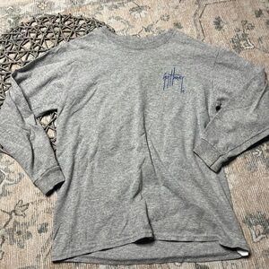 Delta Pro Weight Heather Gray Tee alligator Guy Harvey